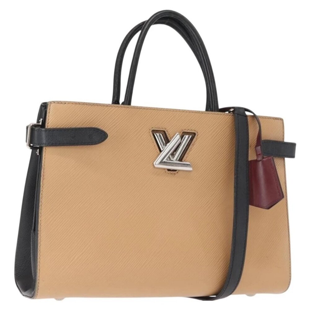 LOUIS VUITTON Epi Twisted Tote Bag Beige Black